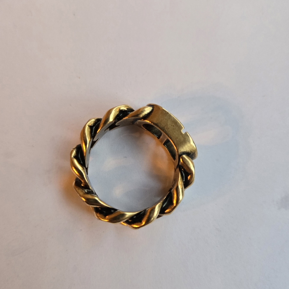DIOR MONRAIGNE Link 30 Gold Chain Link Ring - Picture 8 of 10